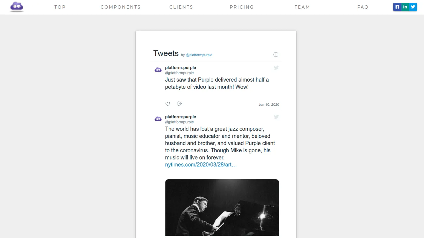 Platform purple — project visual